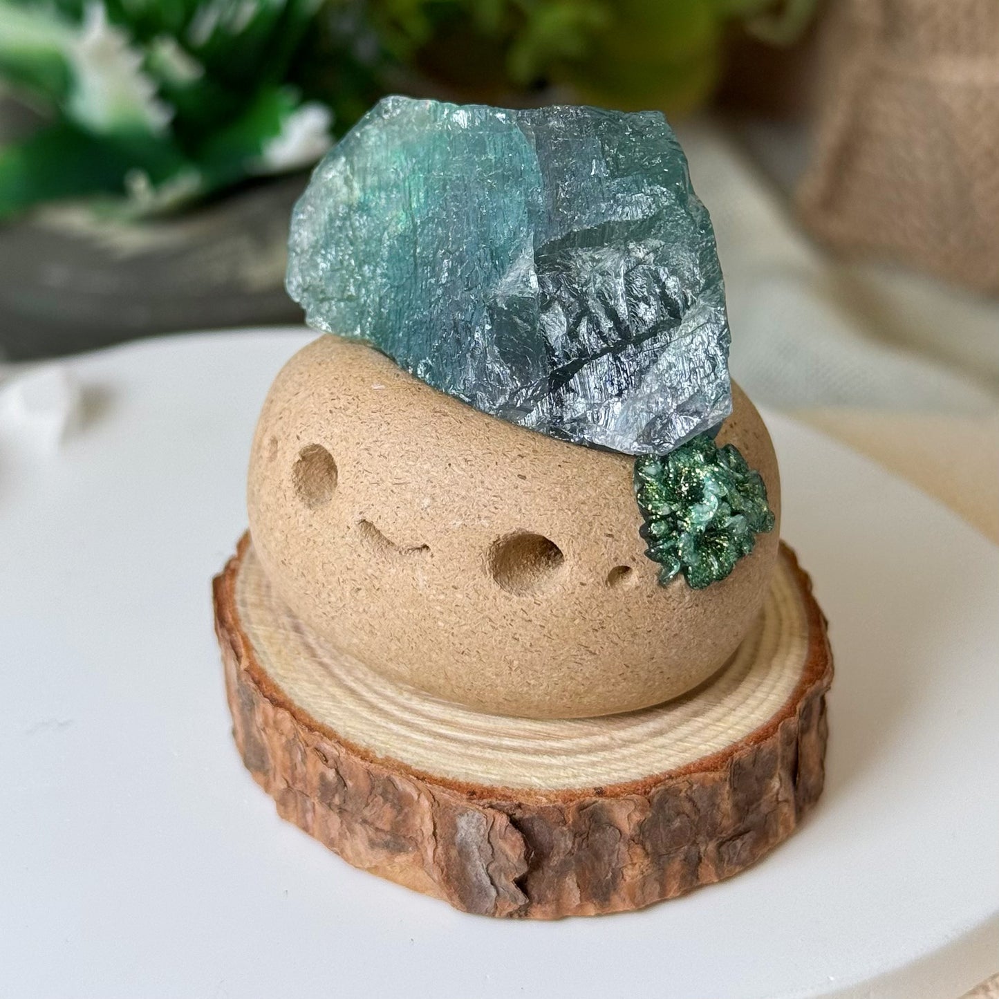 UniTama | Green Fluorite Mame-chan