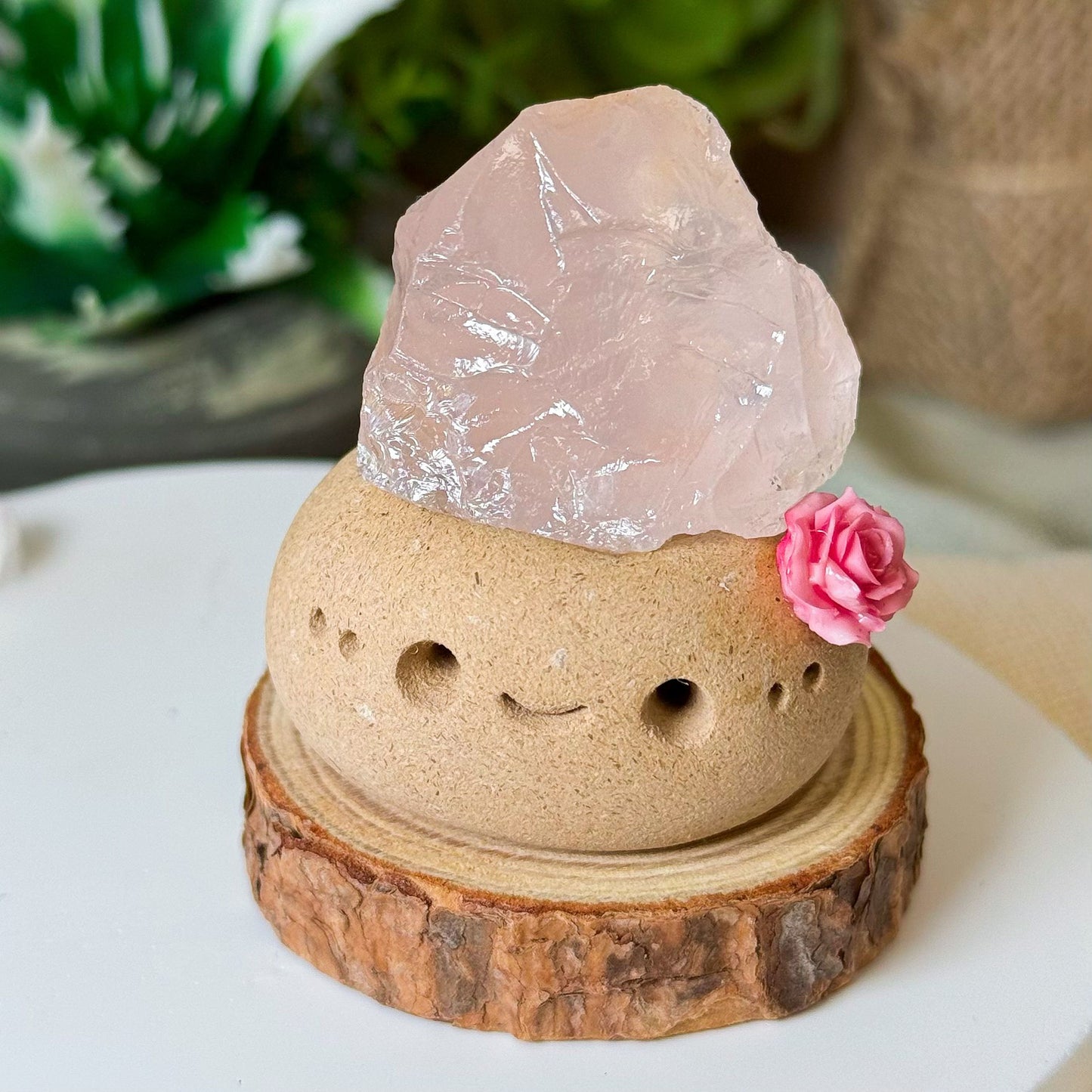 UniTama | Rose Quartz Little Bean