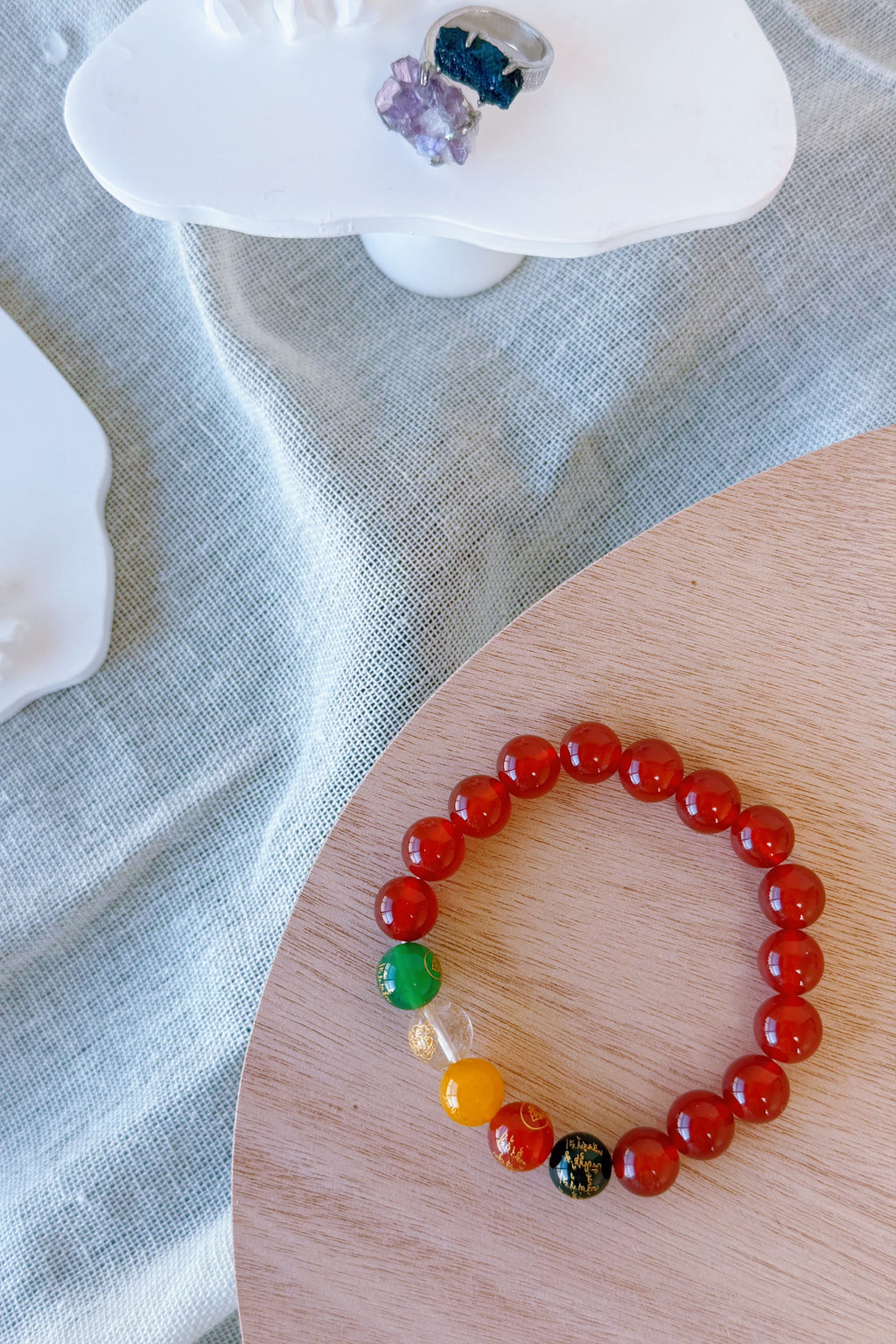 天然石ビーズブレスレット